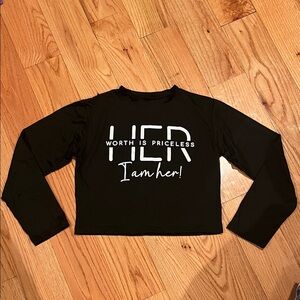Black stylish top with Writing